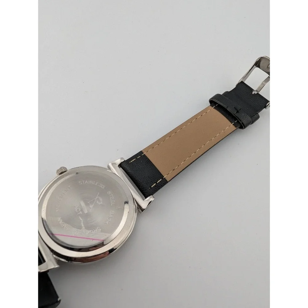 Avon 2015 Animal Print Bezel Watch Black Zebra‎ Leather Band w/ Box- New Battery